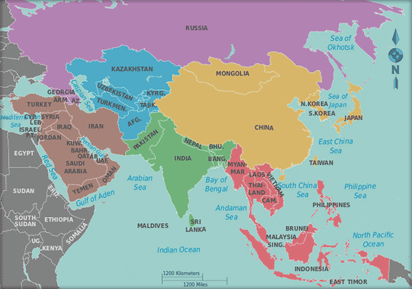 Asia - Regiuni